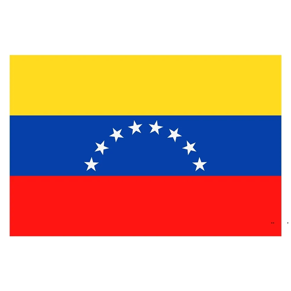 Neue Venezuela-Flagge, 150 x 90 cm, 3 x 5 Fuß, 100D, 100 % Polyester, sieben Sterne, individuell bedruckte Flagge EWE7368