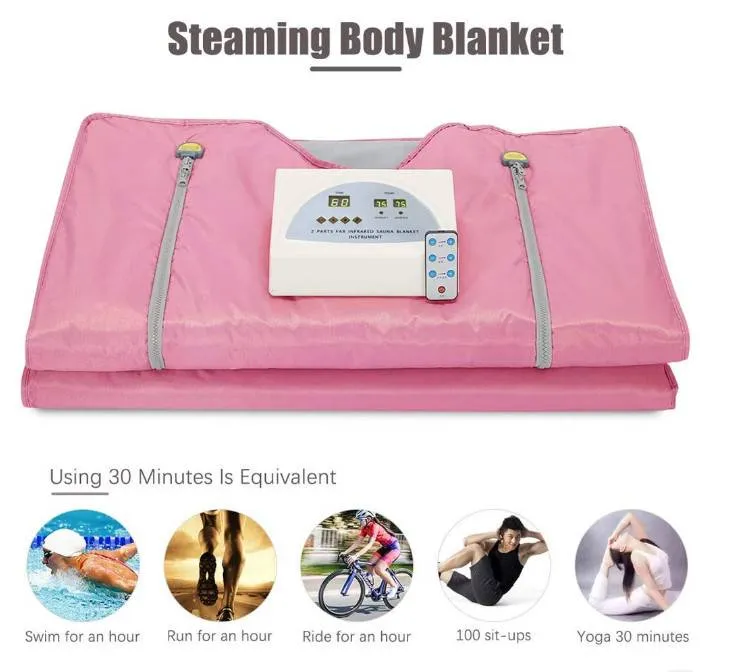 Bastu Oxford Thermal Blanket, 2 Zone Digital Far-Infraröd (FIR) Steaming och Detoxification Body Shaping Fitness Hemanvändning