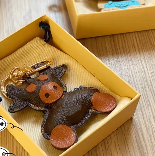 Leather animal keychain hotsell