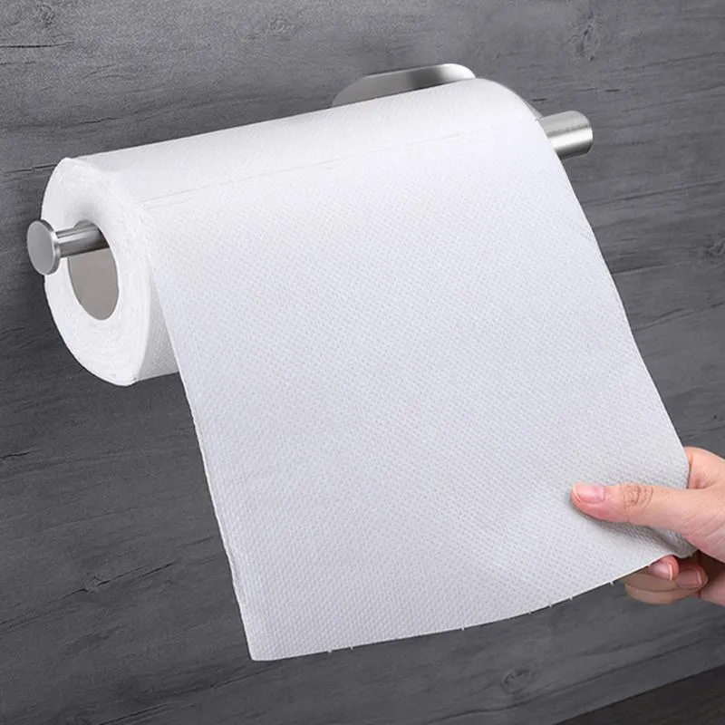 Titulares de papel higiênico Toalha de toalha de aço inoxidável banheiro rolo de cozinha montado na parede Estante de prateleira organizador