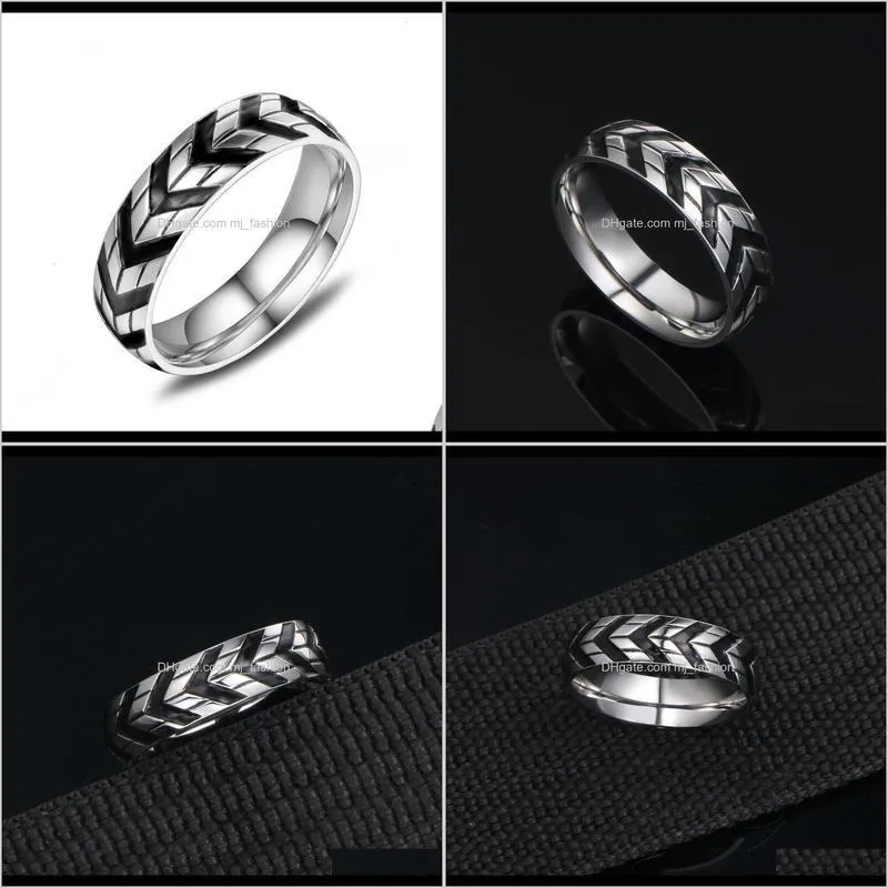 hip hop rings mixed batch fashion oil dripping titanium steel ring men`s wheel hip hop trendsetter points