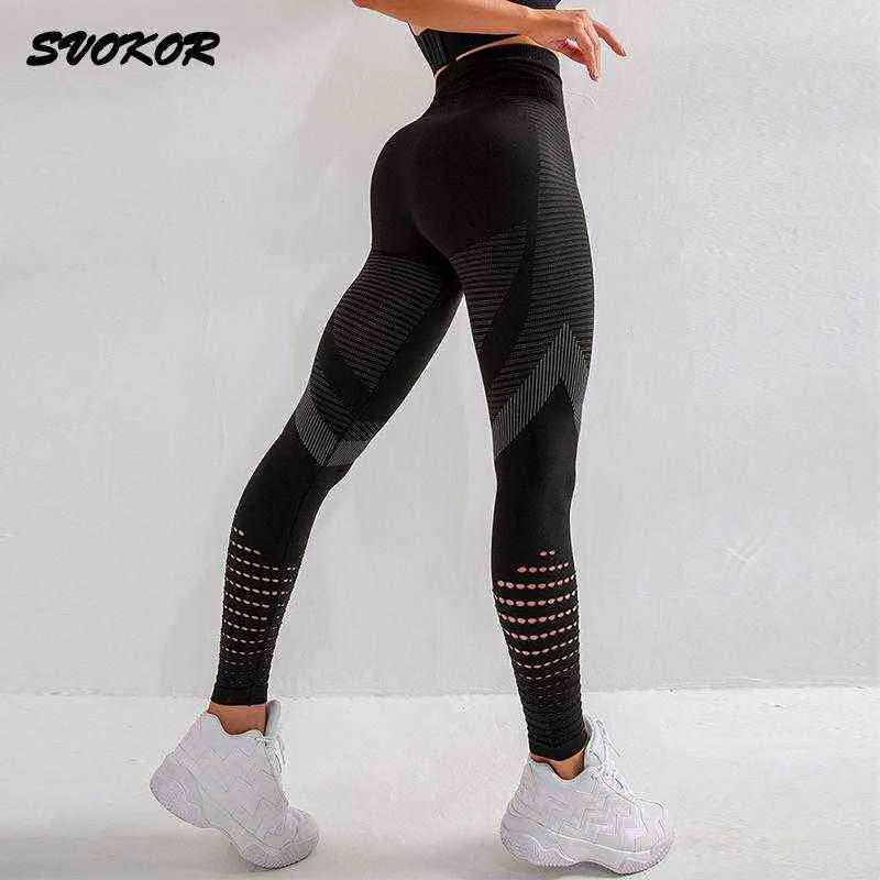 Svokor Shark sömlösa leggings kvinnor stretch tight push up sportbyxor mage kontroll yoga byxor sport fitness gym leggings h1221259z