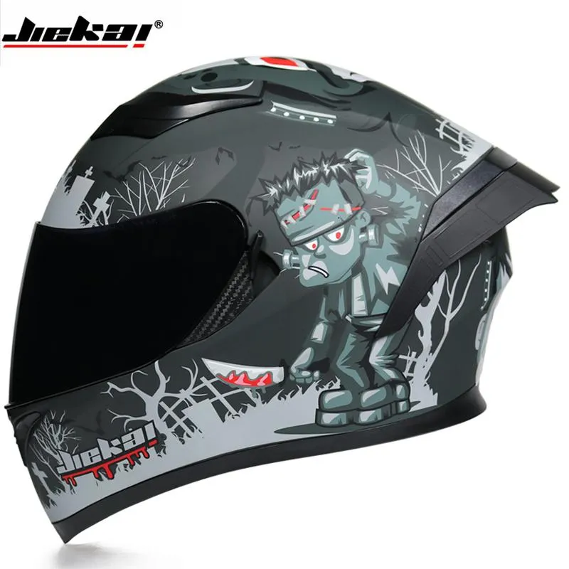 Jiekai 316 casque de moto sécurité intégral double lentille course forte résistance hors route DOT approuvé visières casques