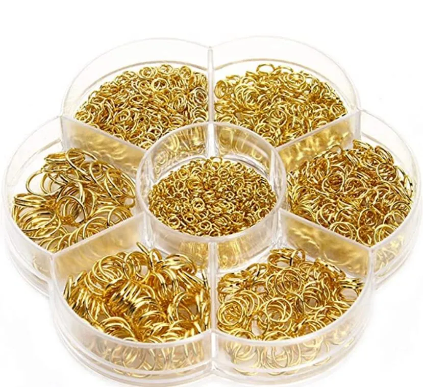 500pcs oro sottile enorme anello di salto in filo in acciaio inossidabile più dimensioni e anelli divisi Marking Marking Segnale per la collana Bracciale