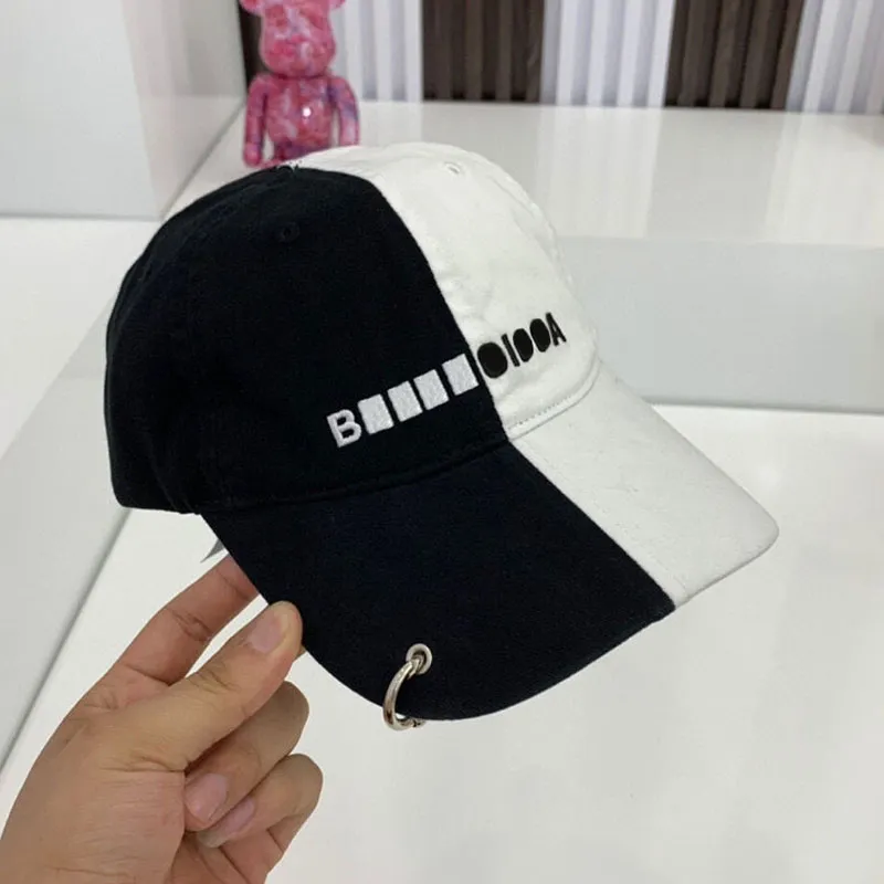 Mens Classic Baseball Caps Shape Embroidery Letter 50/50 CAP IN BLACK/WHITE Designer Fitted Hat Women Fashion Hats Cotton Adjustable Hers_bags