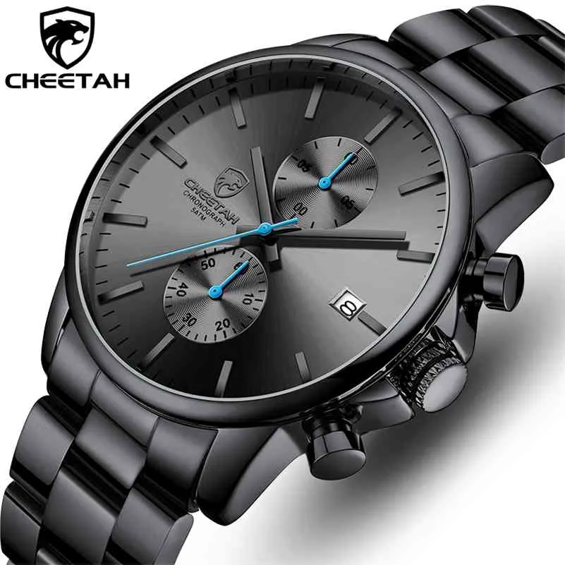 Klockor för män Warterproof Sports Mens Watch Cheetah Top Märke Luxury Clock Male Business Quartz Armbandsur Relogio Masculino 210329