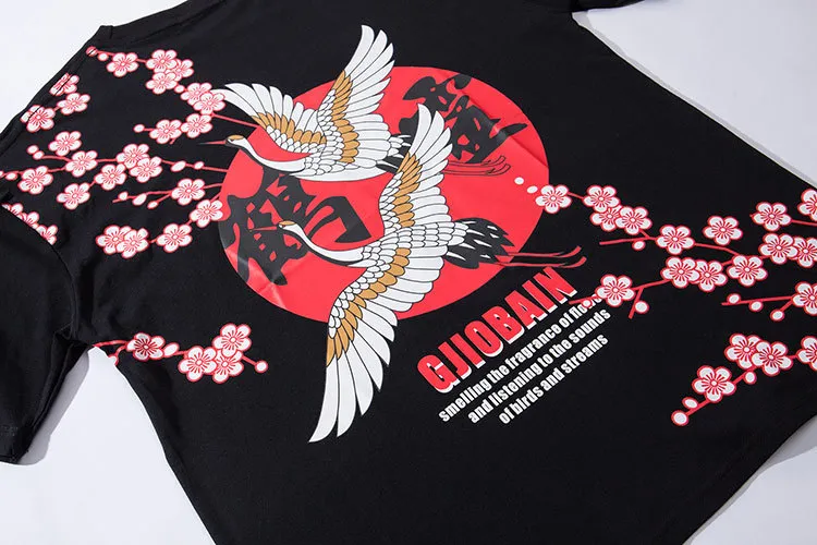 Chinese Crane Flowers Tshirts 5