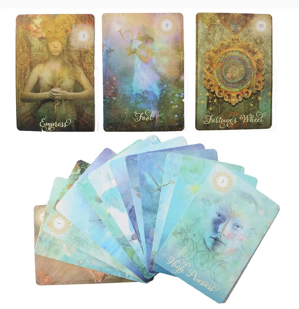 Sıcak satmak modern tarot kartları.78 Set.Mystical Kehanet Oracles Kişisel Kullanım Güverte İyi Güzel Kart. Oyun