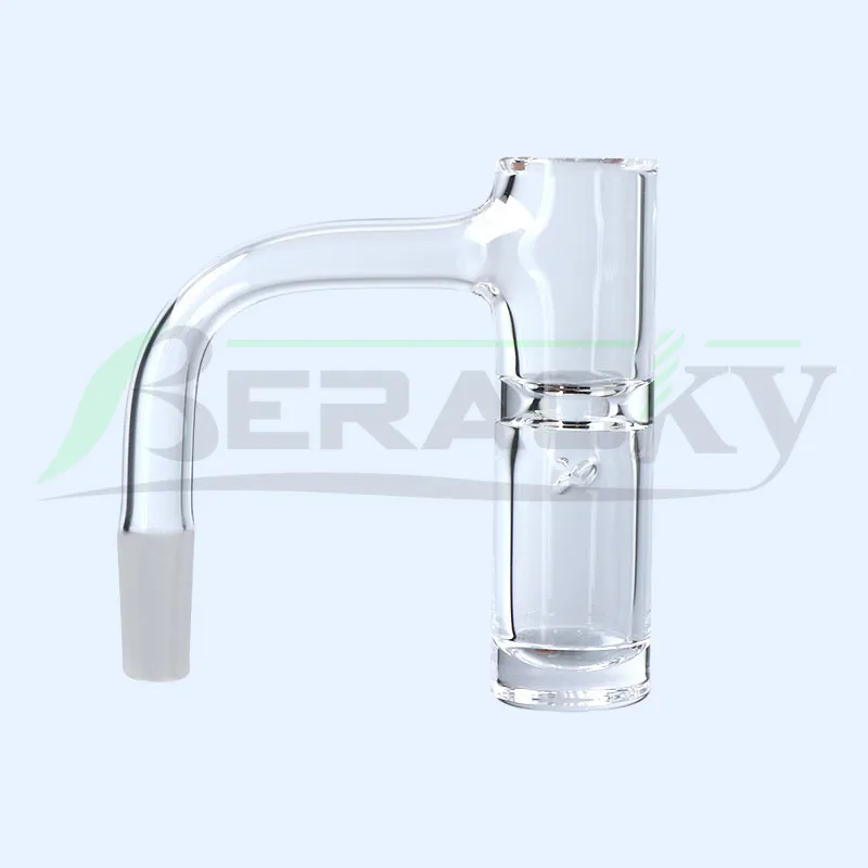 Beracky Full Weld Beveled Edge Highbrid Auto Spinner Smoking Quartz Banger With Two Spinning Holes 20mmOD Seamless Terp Slurper Nails For Glass Water Bongs Dab Rigs