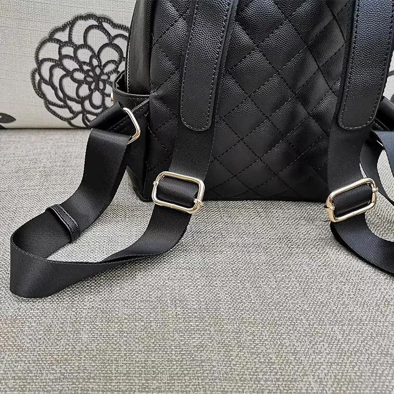 Diamant sac à dos sac d'école voyage Mini sac à dos noir motif de broderie de Style rétro