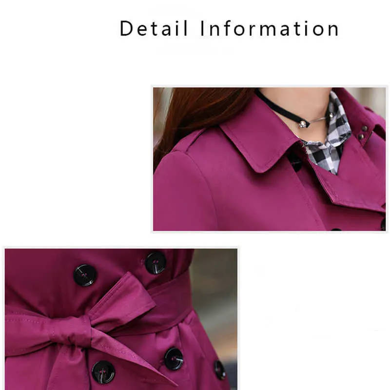 Womens Slim Fit Double Breasted Fuchsia Trench Coat With Turn Down Collar  Spring Collection Plus Size 3XL 4XL From Dou01, $34.69