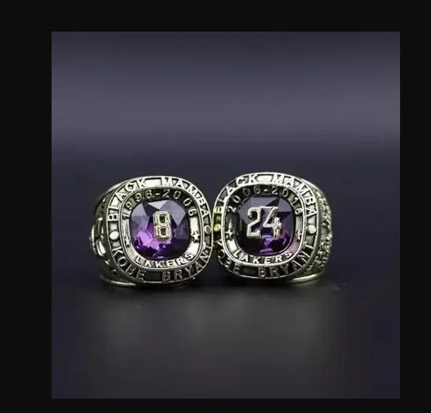 American Men's Professional Basketball Legend Number 8 och 24 Classic Number Souvenir Ring