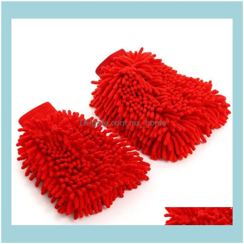 Car Wash Glove Microfiber Chenille Cleaning Gloves Coral Fleece Anthozoan Sponge Wash Cloth Car Clean Glove Mitt Super Mitt Household