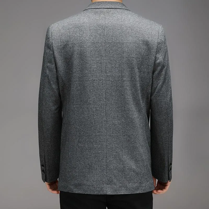 サイズオーダー メンズスーツブレザー21男性ビジネスシンプルな編み物スーツジャケット品質 カジュアルな快適なコート男性トレンドブレザー メール便送料無料 アパレル メンズ服 Viskasprekybai Lt