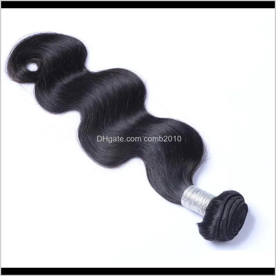 Indian Virgin Human Hair Body Body Wave non elaborato Remy Hair Weaves Double Weft 100g/Bundle 1Bundle/Lot può essere tinto Bleached ZRPC0 9TP6W