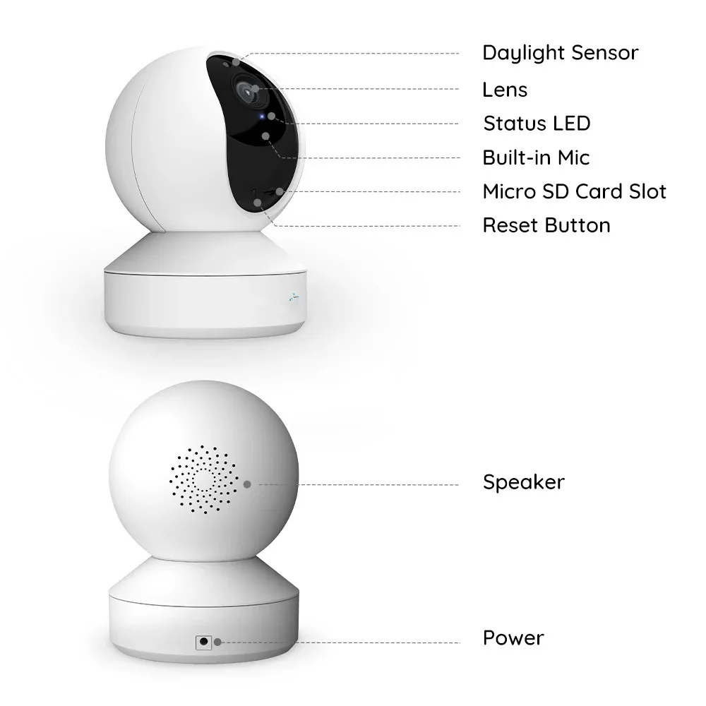 Caméra WiFi intérieure 2.4G/5Ghz 4MP Super HD PanTilt détection de mouvement Audio bidirectionnelle Surveillance vidéo à domicile intelligente E1 Pro