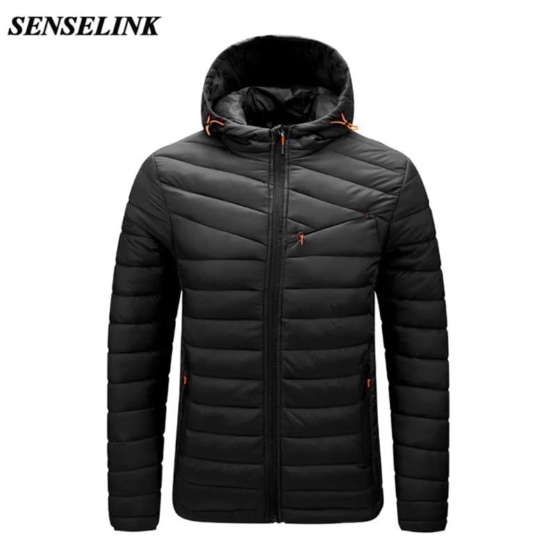 Men Winter Brand Casual Warm Jacket Fashion Thick Windproof Parker Autumn Hat 210928