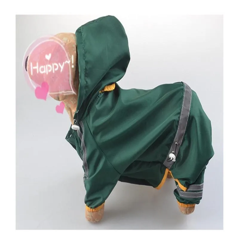 Abbigliamento per cani Giacca impermeabile riflettente per cuccioli Giacca impermeabile per cani di piccola taglia Teddy Cup Pomeranian Chihuahua Outfit