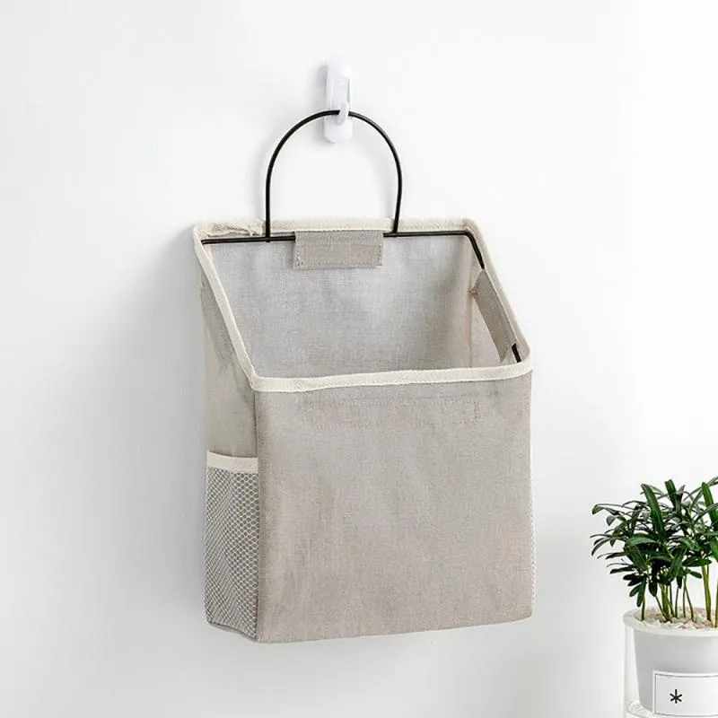 Сумки для хранения ткани настенные мешки прочный крючок для ванной комнаты и ящик для одиночной организации.