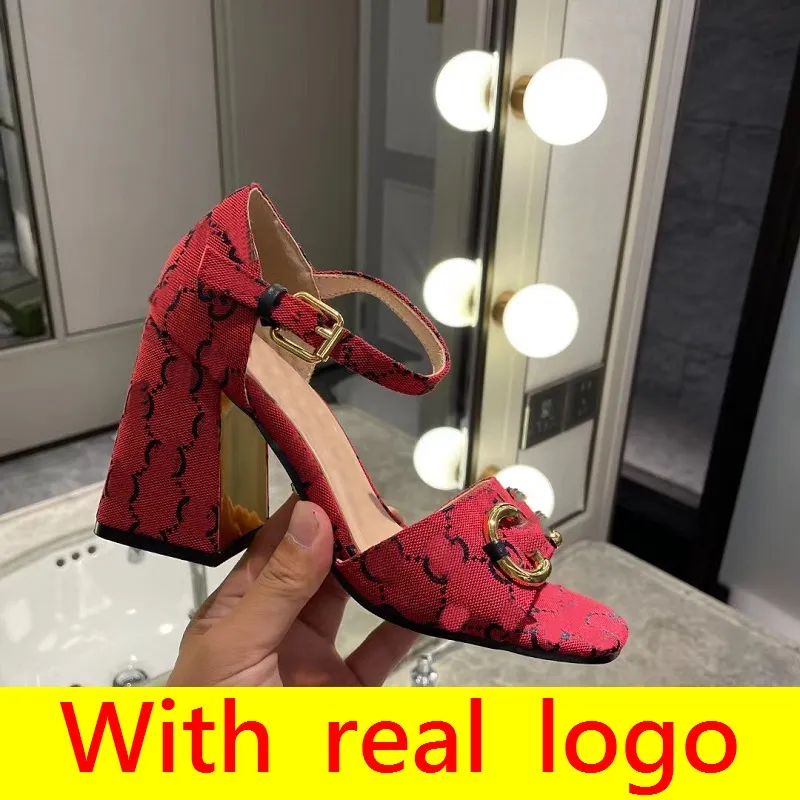 Slides Designer Heels  Sandals for Women dressy summer Luxury Sliders Top Fashion Leather High Heels Chunky White Black Party Banquet Slide Shoes 2021 2022