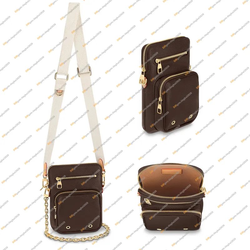 Женская модная повседневная дизайнерская сумка через плечо высокого качества Top 5A UTILITY PHONE POCKET M80746 Сумки-мессенджеры
