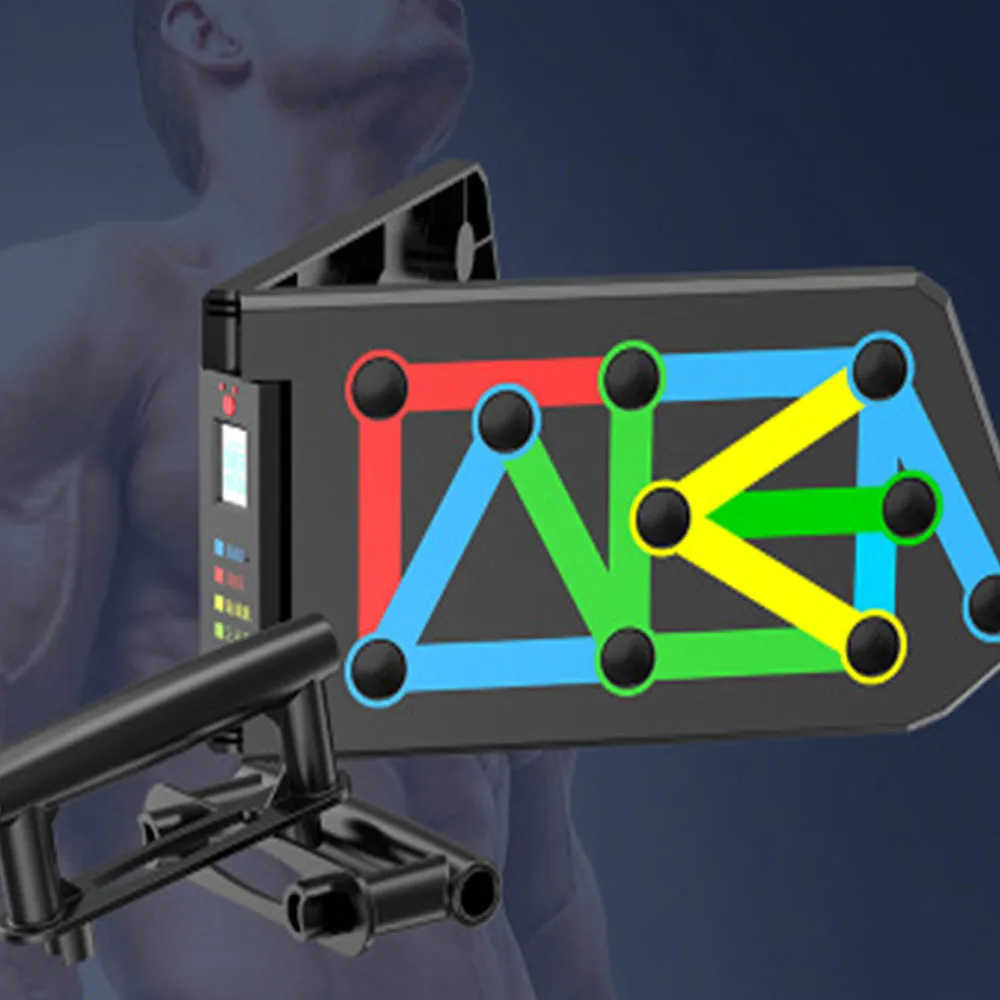 Fällbar Premium Workout Fitness Electronic Counter Pull Training Push Up Board X0524