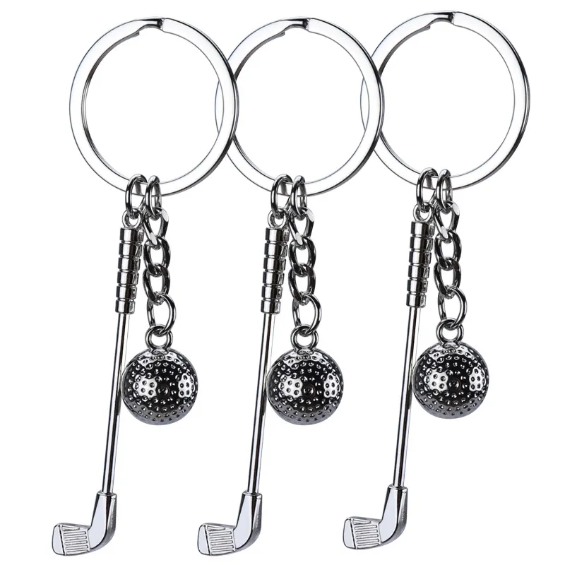 Criativo Golf Style Chaveiro Série de Filme Esportes Keyring Charm Metal Pingente Keyfobs Titular chave Jóias Presente