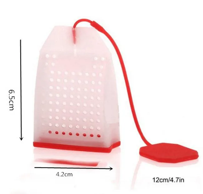 Food-grade Silicone Mesh Tea Infuser tools Reusable Strainer Bag Style Loose TeaLeaf Spice Filter Diffuser Coffee Strainers WLL427