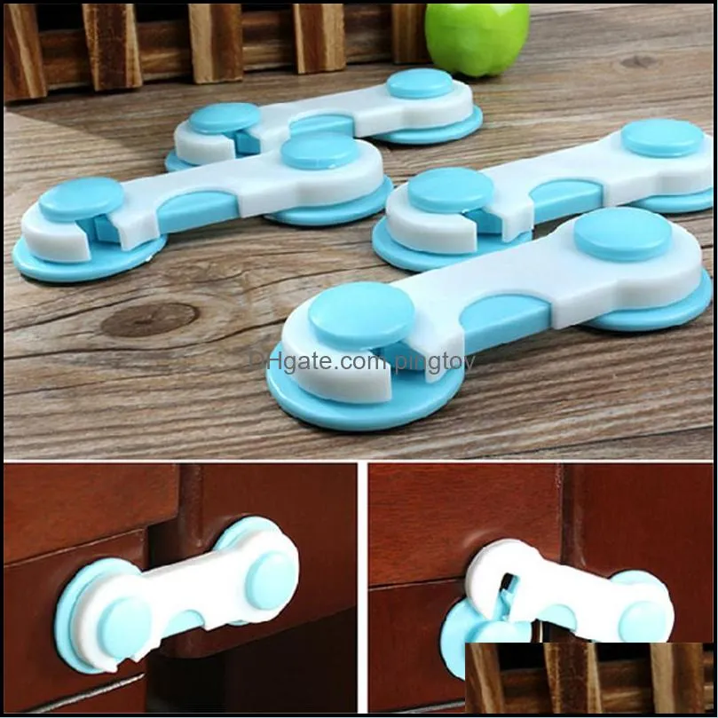 6pcs/10pcs/20pcs Door Drawers Wardrobe Todder Baby Safety Plastic Lock Blue Kids Security Protection Products for Children