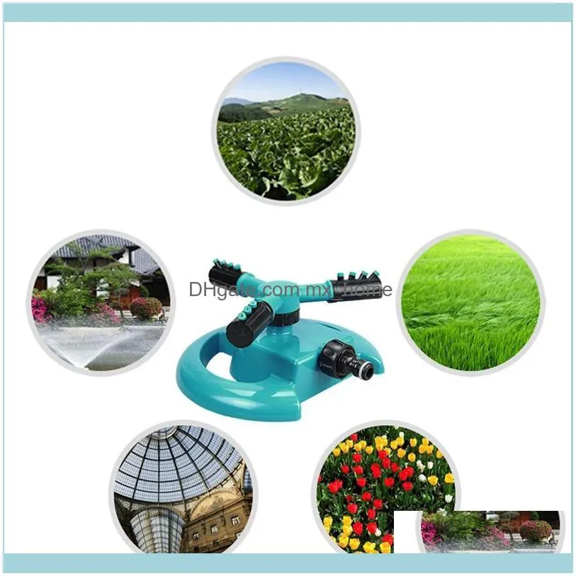 Watering Equipments Garden Sprinklers Automatic Grass Lawn 360 Degree Rotating Water Sprinkler 3 Arms Nozzles Irrigation Tools