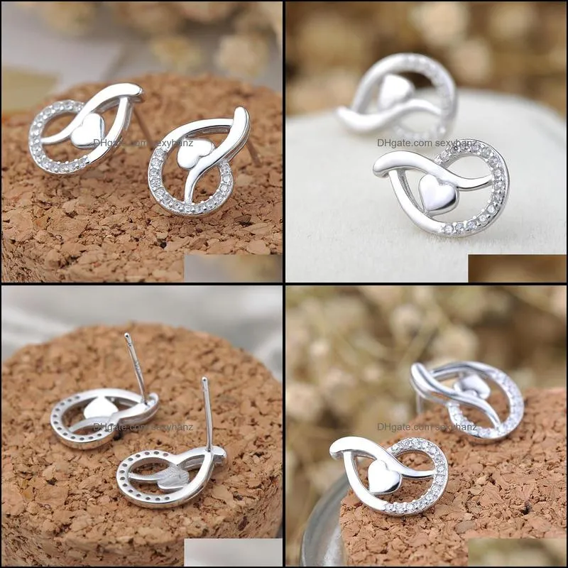 Other Fashion S925 Sterling Silver Women Wedding Engagement Earring Jewelry Perfect Female Party Beautiful Gift For Girl EW13