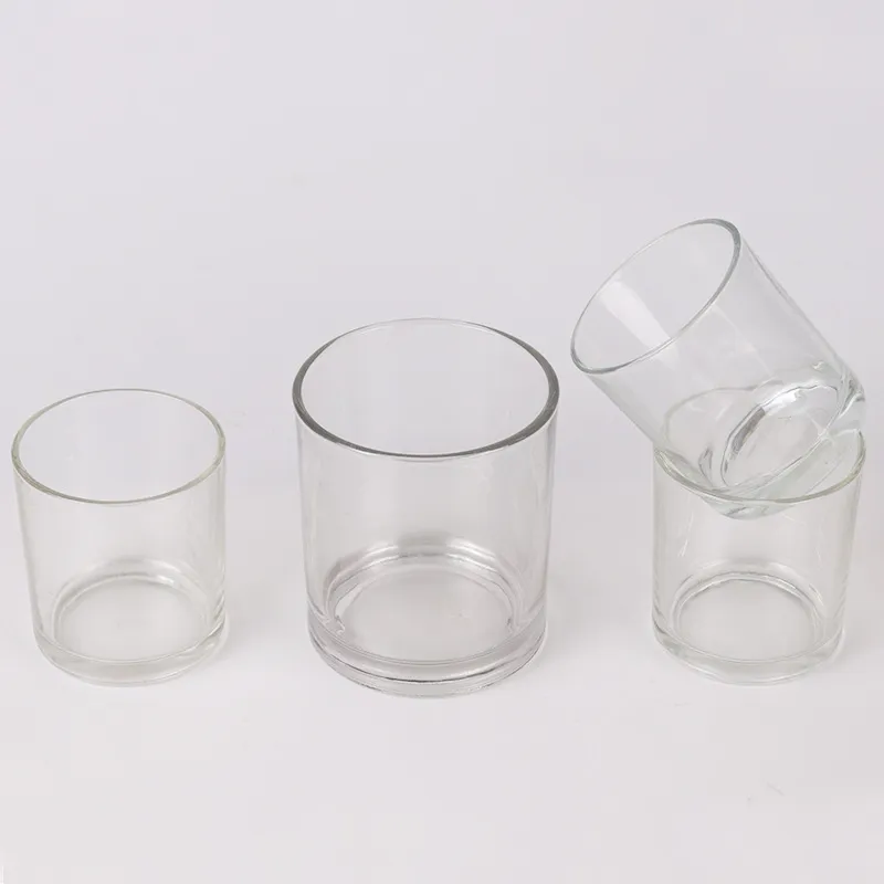 Lot De 8 Bocaux En Verre 300ml Avec Couvercle Bambou - Idéal Fabrication Bougies Et Rangement