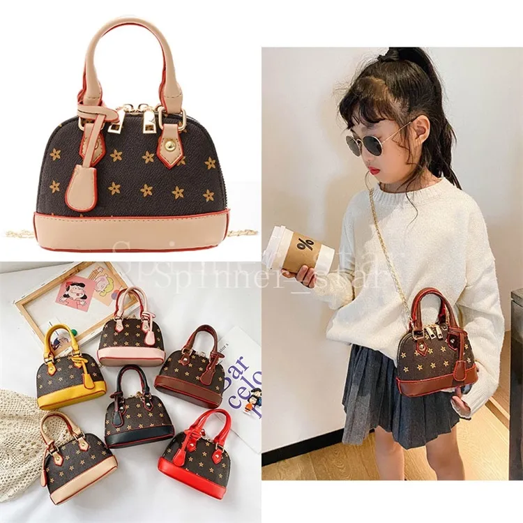 Little Girl Fashion Handbags PU Chain Shoulder Package Exquisite Practical Classic Print Style Bags Holiday Gift