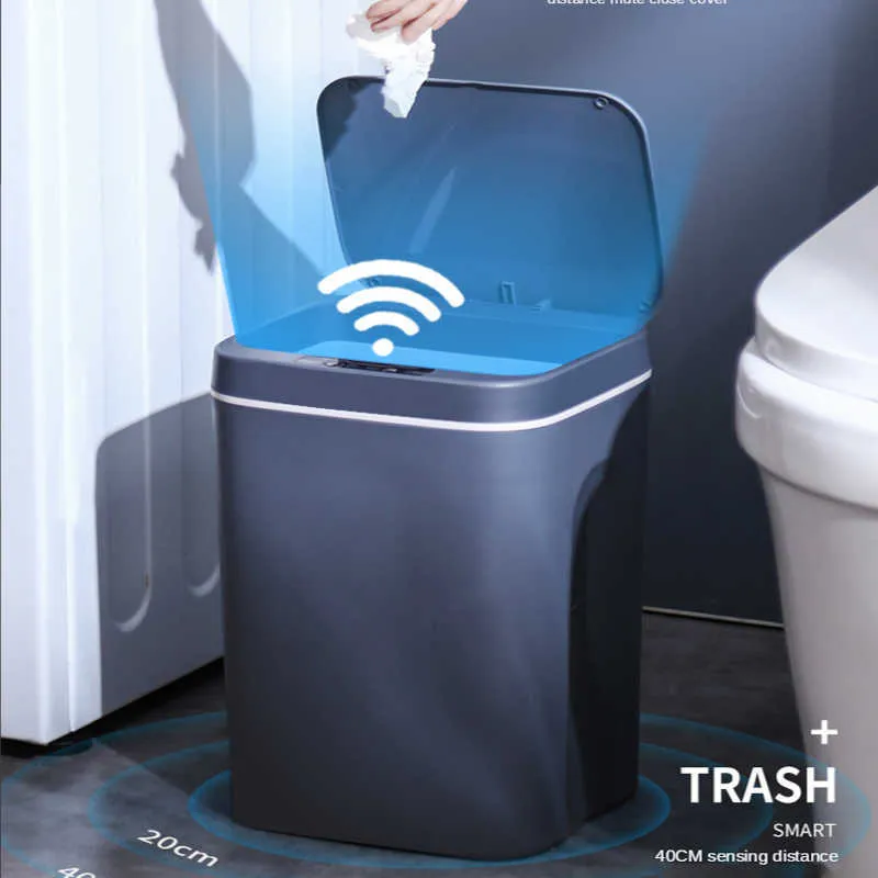 3Mode Home Intelligent Trash Can 3S Auto Sensor Pattumiera Smart Electric Waste Bin Spazzatura Per Cucina Bagno Spazzatura 210728