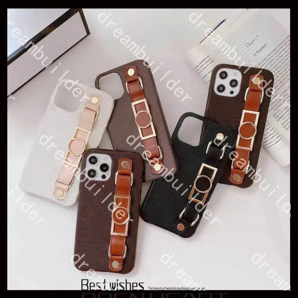 Fashion Phone Cases For iPhone 14 Pro Max 13 14 PLUS 12 12Pro 12proMax 11 11Pro 11proMax X XS XR XSMAX PU classic leather protection Case designer cover Wrist band