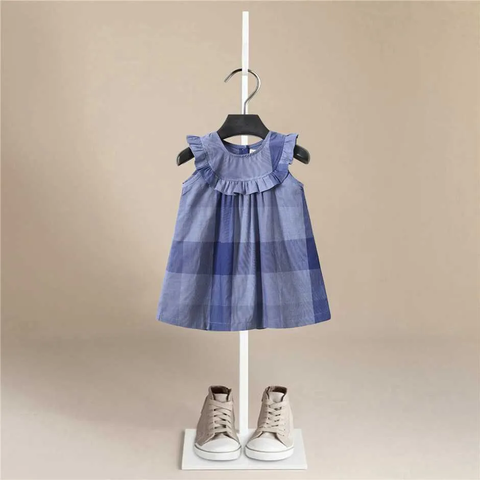 Baby Girls Dress Baby Girl Letnie Odzież Bez Rękawów Dress Baby Dress Princess 2-6years Bawełniane Odzież Dress Girls Clothes Q0716