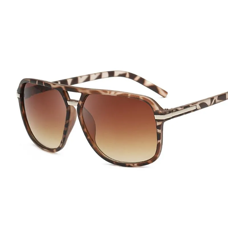 Óculos de Sol Leopardo Quadrado Feminino Óculos de Sol Armação Grande Designer de Marca Masculino Feminino Óculos Degradê Espelho Grande