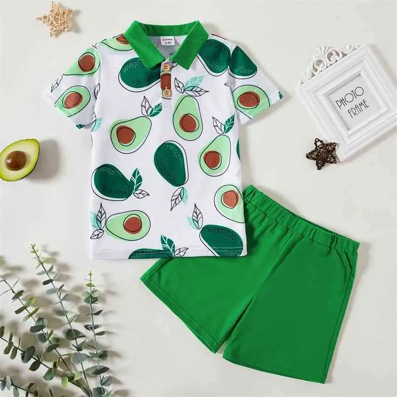 Summer Toddler Ensembles haut et short avocat unisexe 210528