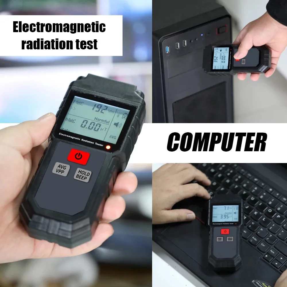 핸드 헬드 디지털 LCD EMF 미터 전자기 방사선 시험기 전계 자기 용지법 검출기