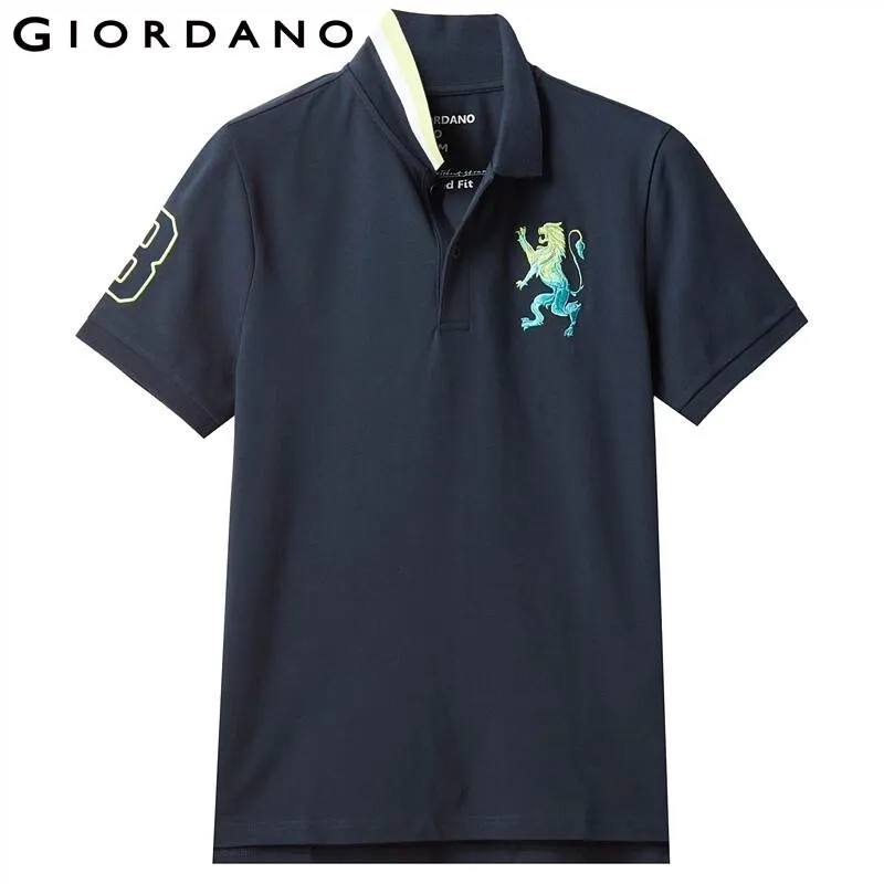 Giordano Shirt Embroidered 3D Lion Multi Men Embroidery Contrast Color  Fashion Camisa Polo 210329 From Kong003, $156.59 | DHgate.Com