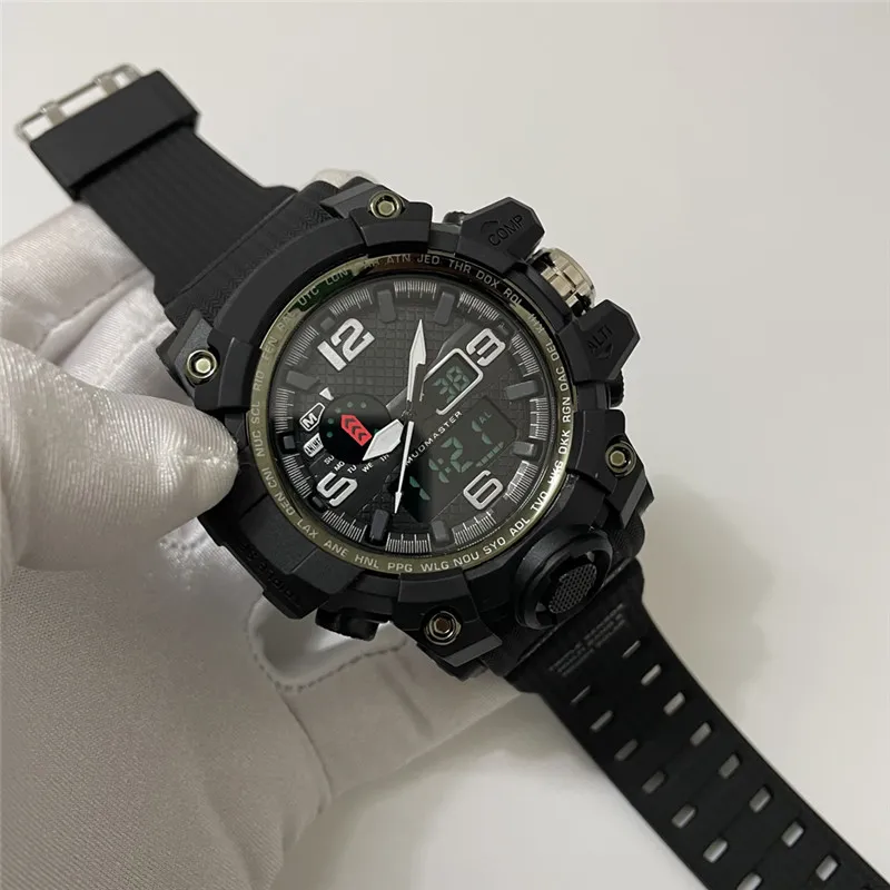 Mens luxe sport kijkt naar digitale horloge leger militaire schokbestendige polshorloge siliconen mode kwarts klokken originele doos reloj de 725