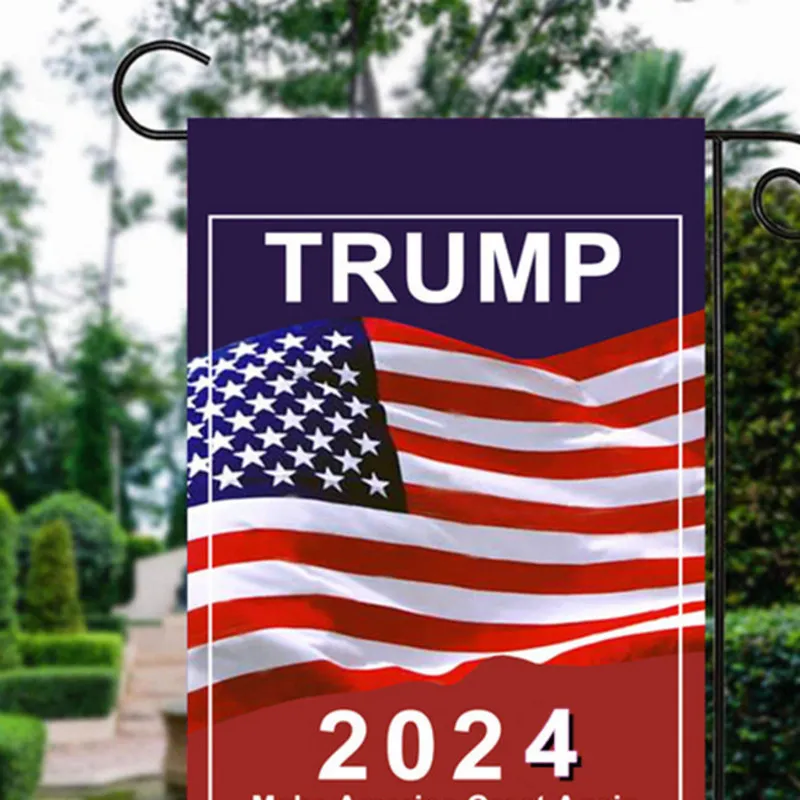 Trump 2024 Drapeau MAGA KAG Républicain USA Drapeaux Anti Biden Never America Président Donald Funny Garden Campagne Bannière EEB5747