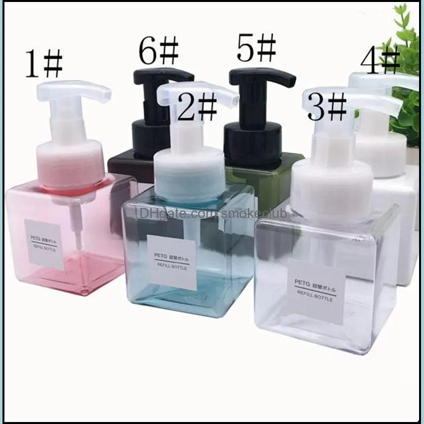 250ml Empty Foam Pump Bottle Hand Soap Foaming Dispenser Travel Square Makeup Shampoo Containers bottle KKA7978