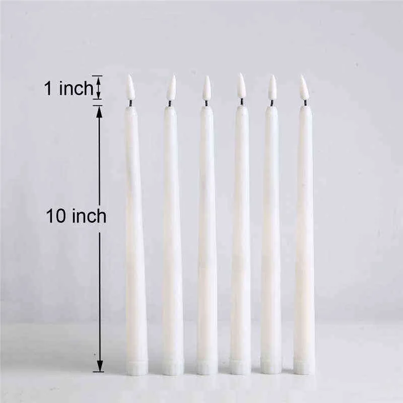 Fanna 4 Flameless LED Taper Candles With Timer In Real Wax, Battery