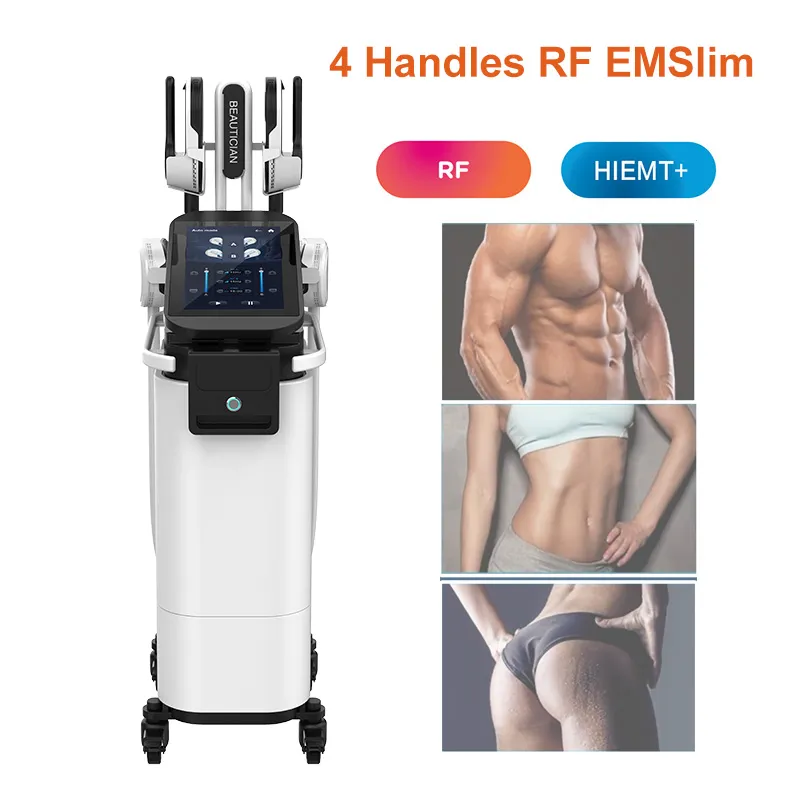 RF EMSLIM Muscle Stimulate Machine EMS Elektromagnetisk Bränna Fett Slimming Maskiner Kroppsform Automatisk Fitness Muscle Building