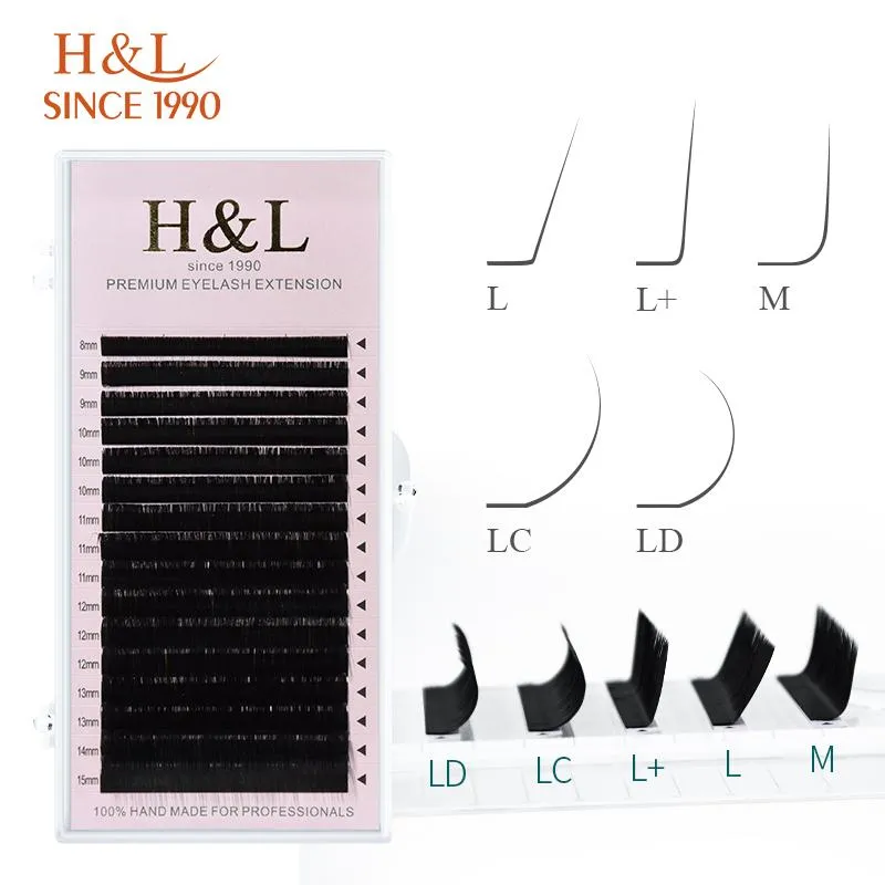H&L SINCE 1990 L/L+/LC/LD/M(LU) Curl 8-15 Mix Korean PBT Mink Eyelashes Individual For Grafting L Shaped Makeup Lashes False
