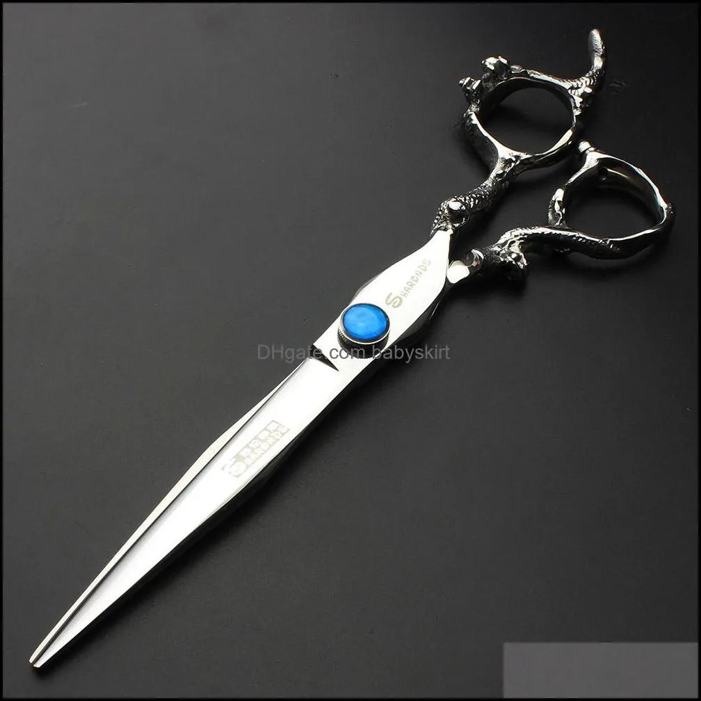 7 inch professional cutting hair scissors for hairdresser high quality Japanese steel sapphire haircut barbershop shears makas