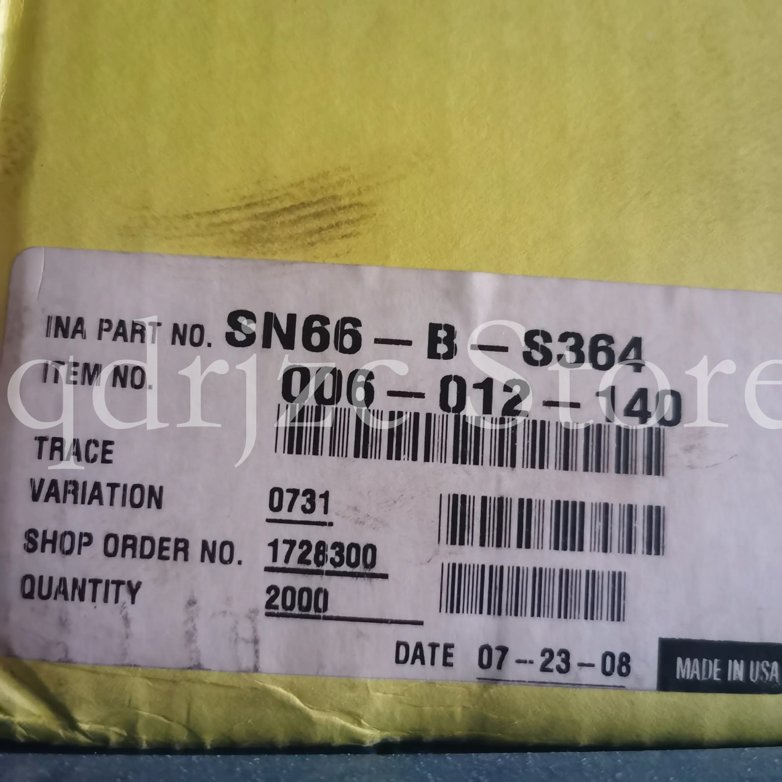 (10 Stück) INA voll beladenes Nadellager SN66-B-S364 = Y-66 YB66 KN060906 9,525 x 14,288 x 9,525 mm