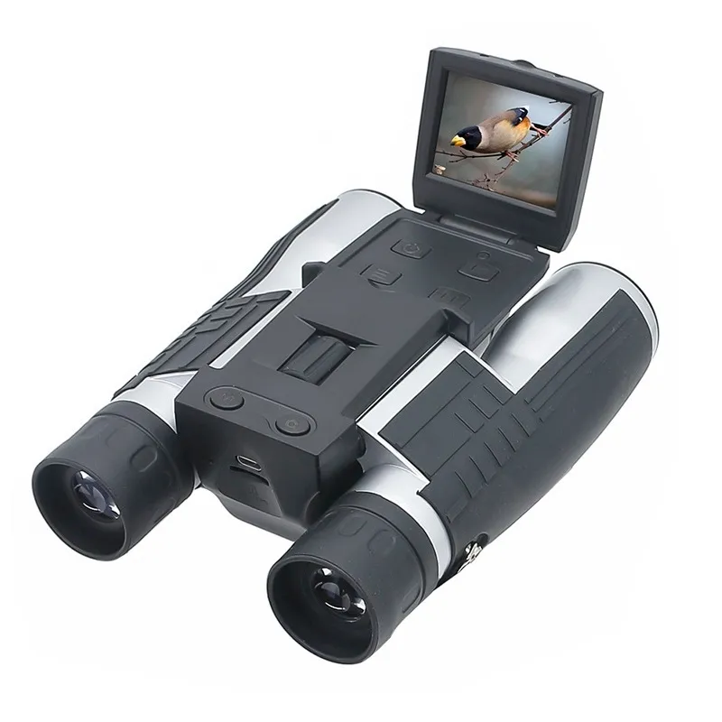 HD 500MP 디지털 카메라 쌍안경 12x32 1080P 비디오 카메라 쌍안경 2.0 "LCD 디스플레이 광학 야외 망원경 USB2.0 PC 210319