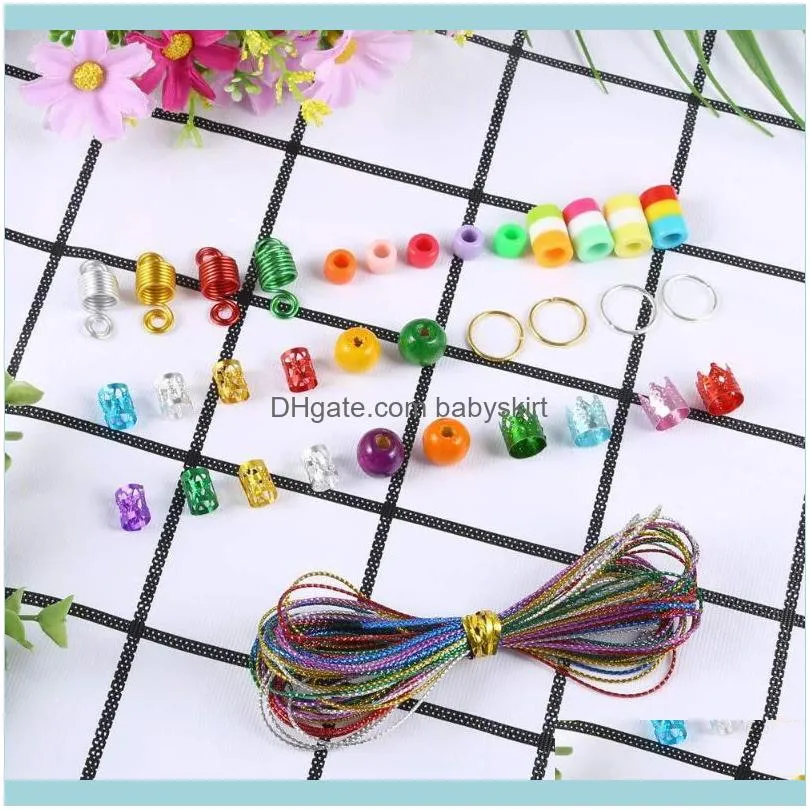 Hair Braid Cuffs Clip Adjustable Mixed Jewelry Dreadlocks Beads Alloy/Plastic/Wood Rings Tubes Extension Decoration1